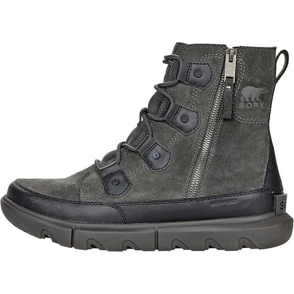 Sorel ExplorerTM Boot Dual Zip Waterproof Black/Jet Men's Size 12 NIB - Picture 2 of 9